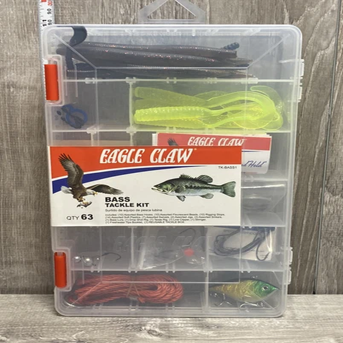 *New* Eagle Claw Bass Tackle Kit 63 Piece (MM)