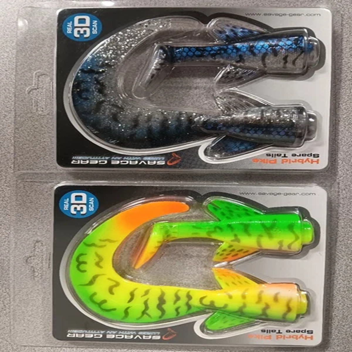 (2) Savage Gear Hybrid Pike Spare Tails(17cm-6 3/4" Model)Different Colors